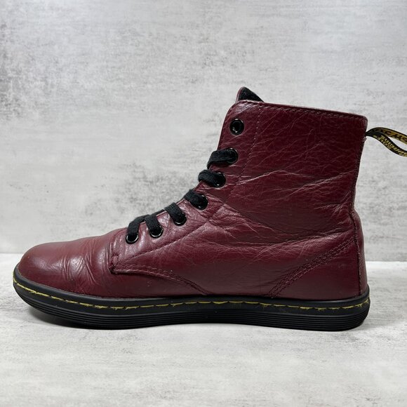 Dr Martens Leyton Lace Up Boots - Women's Size 7 - Red - Picture 5 of 9